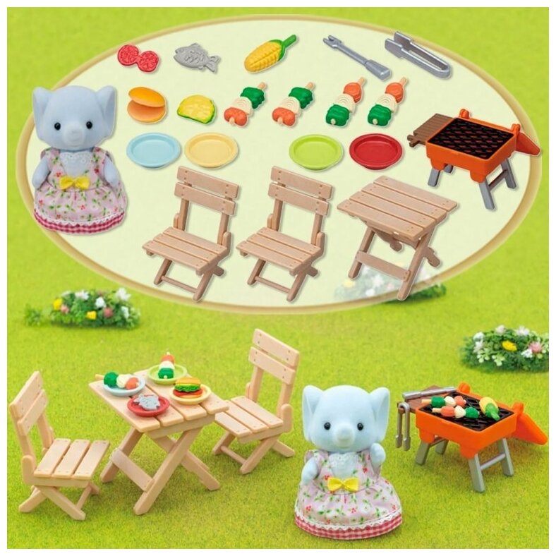 Игровой набор Sylvanian Families Пикник с барбекью для друзей 5640 - фото №3