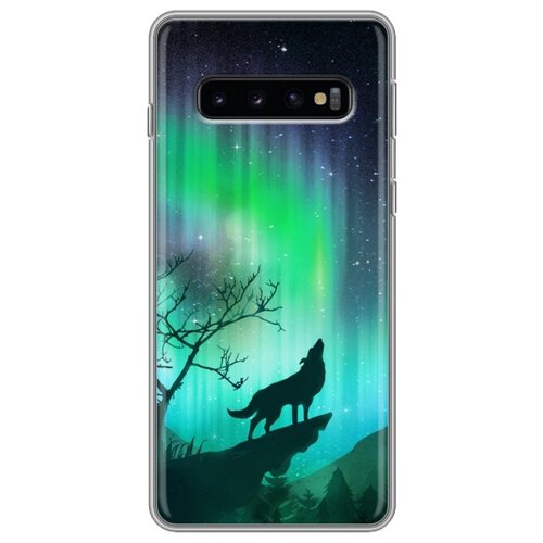 фото Дизайнерский силиконовый чехол для samsung galaxy s10 северное сияние 100gadgets