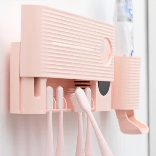 Умный держатель для зубных щеток с дезинфекцией Xiaomi Sothing UV Light Toothbrush Sterilizer Holder Pink - фотография № 5