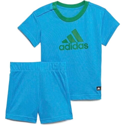 Комплект одежды  adidas для мальчиков, футболка и шорты, повседневный стиль, размер 92, синий