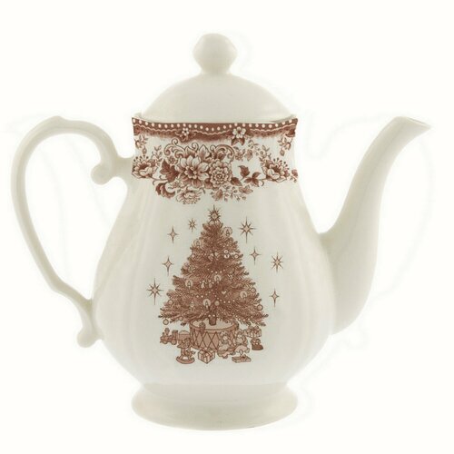 Чайник керамический белый DIANA ROSE