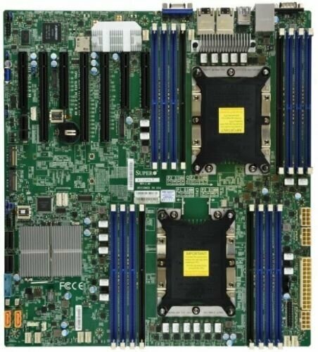 Материнская плата E-ATX Supermicro MBD-X11DPH-I-B (2*LGA3647, C624,16*DDR4,10*SATA 6G RAID,2*M.2,7*PCIE,2*Glan,7*USB3.0, VGA) BULK
