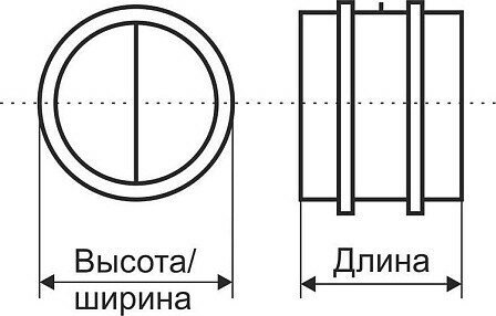 Клапан обратный (бабочка) КОв-355 мм - фотография № 2