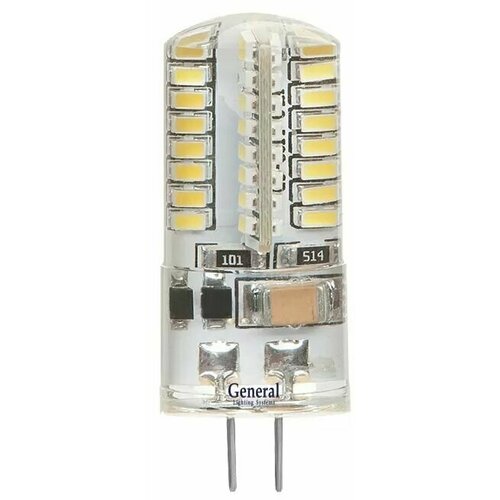Лампа светодиодная GLDEN-G4-3Вт-S-12V-4500K (5шт) General