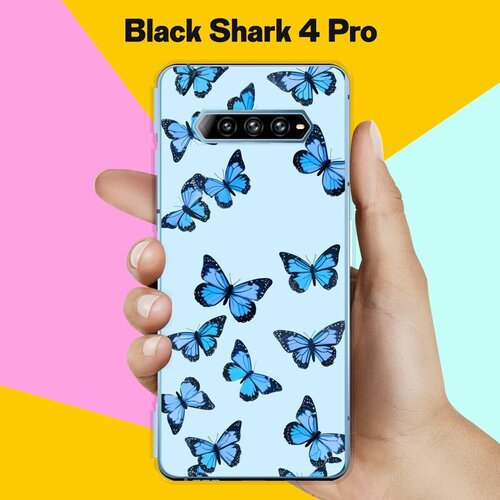 Силиконовый чехол на Xiaomi Black Shark 4 Pro Бабочки / для Сяоми Блэк Шарк 4 Про