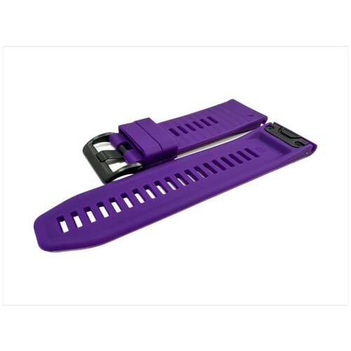 Силиконовый браслет для часов Garmin Fenix 7X/6X Pro/5X, Tactix 7 QuickFit, пурпурный, 26 мм