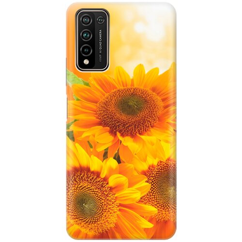 фото Re:pa накладка transparent для honor 10x lite с принтом "три подсолнуха"