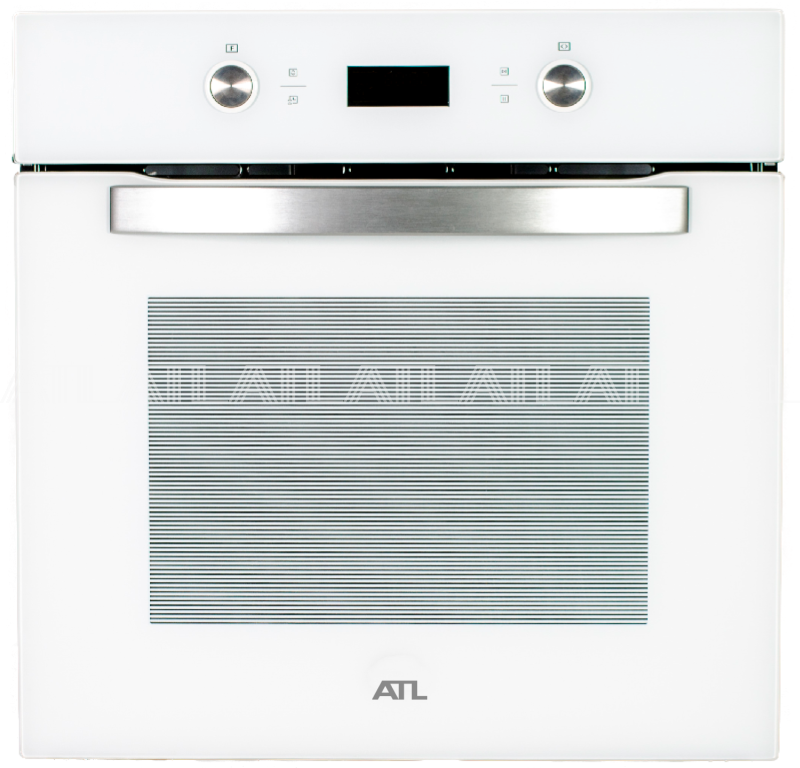 Духовой электрический шкаф ATLAN 4 FD 964 AA WH(белый ,дисплей,ручка серая,9 режимов работы, доводчик дверцы) - фотография № 2