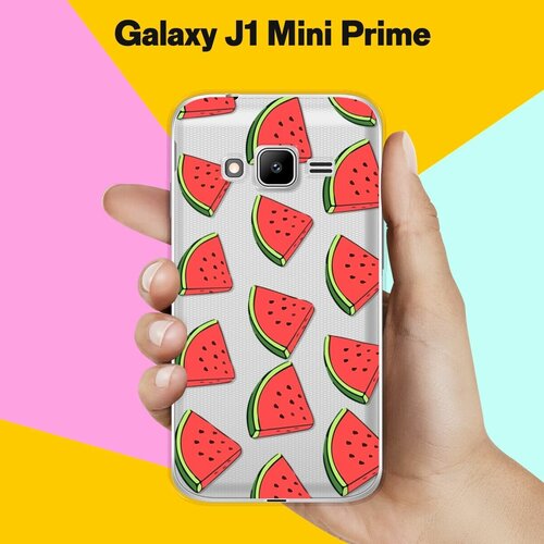 Силиконовый чехол на Samsung Galaxy J1 Mini Prime Арбуз / для Самсунг Галакси Джей 1 Мини Прайм пластиковый чехол поцелуй 1 на samsung galaxy s4 mini самсунг галакси с 4 мини