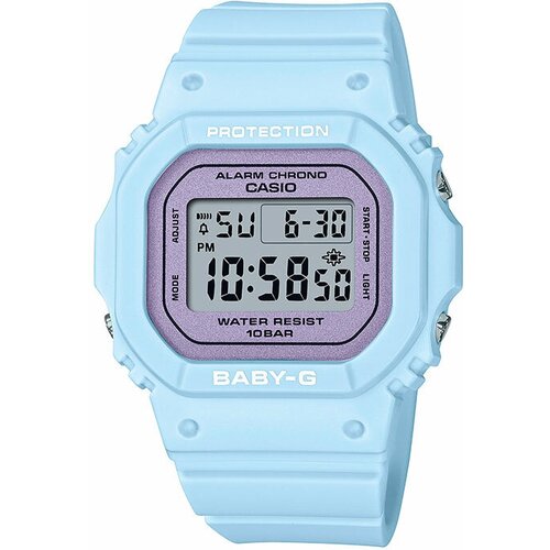 Наручные часы CASIO Baby-G BGD-565SC-2, серый, голубой наручные часы casio наручные часы casio bgd 565sc 4er розовый белый