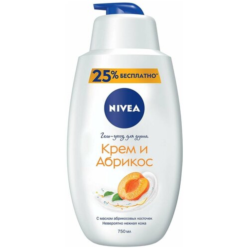 Nivea / Гель-уход для душа Nivea Крем Абрикос 750мл 1 шт