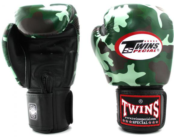 Боксерские перчатки Twins FBGVL3-AR Camo Green (12 унций)