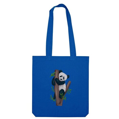 Сумка шоппер Us Basic, синий мужская футболка панда на дереве m белый