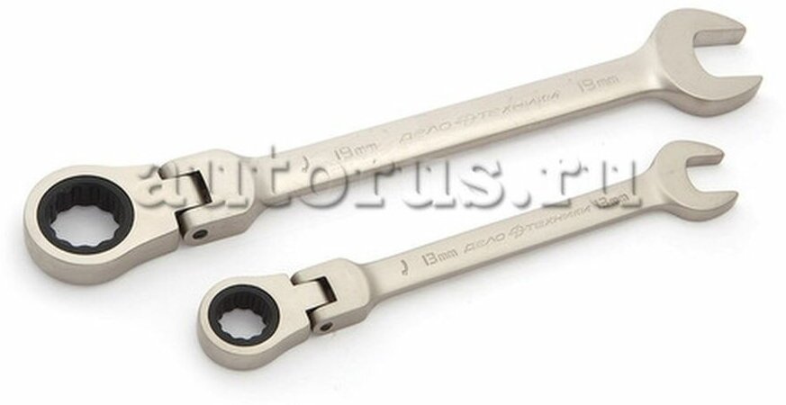 Ключ комбинированный трещоточный 13мм с шарниром Дело Техники 515413