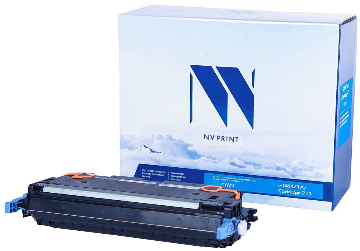 Лазерный картридж NV Print NV-Q6471A, 711C для HP LaserJet Color 3505, 3505x, 3505n, 3505dn, 3600, 3600n (совместимый, голубой, 4000 стр.)