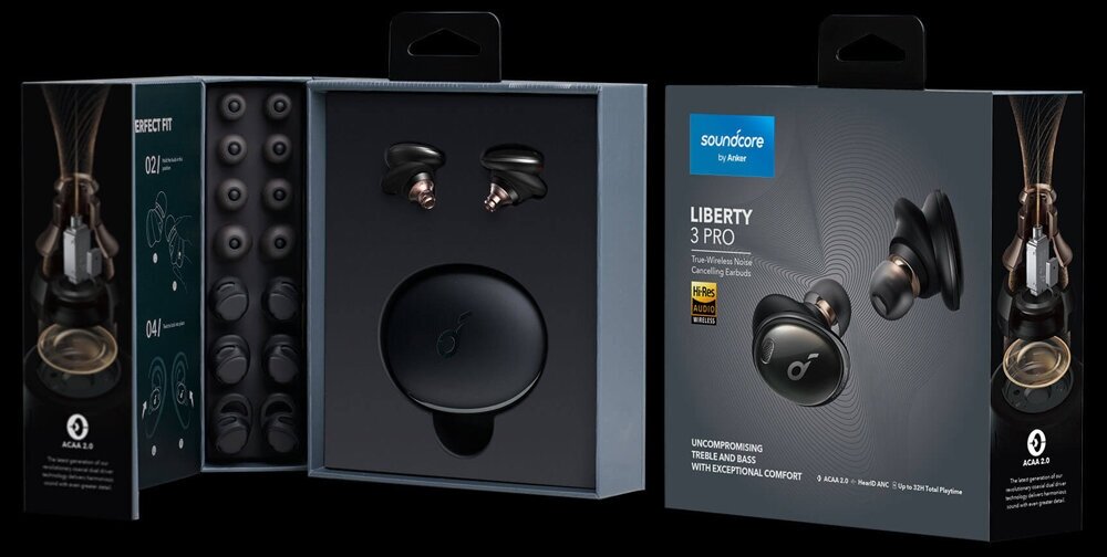 Гарнитура ANKER Soundcore Liberty 3 Pro, Bluetooth, вкладыши, серый [a3952ga1] - фото №17