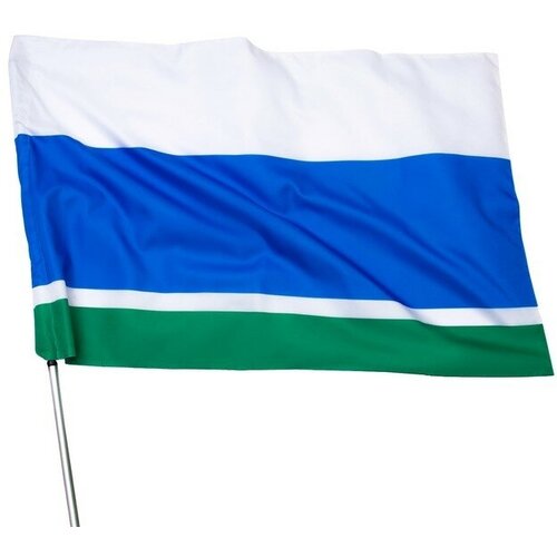 Флаг Свердловской области, 90 х 135 см, двусторонний, полиэфирный шелк, без древка флаг азербайджана 135 х 90 см