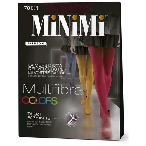 фото Колготки minimi multifibra, 70 den, с ластовицей, размер 5, фиолетовый