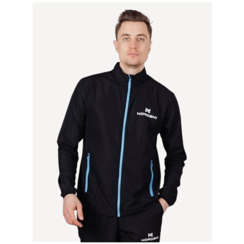 Мужская куртка ветровка Nordski Motion (44/XS, black-blue)