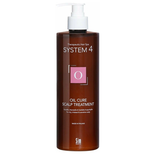 Sim Sensitive System 4 Oil Cure Scalp Treatment Терапевтическая маска-пилинг О для глубокого очищения кожи головы и нормализации микрофлоры, 500 мл