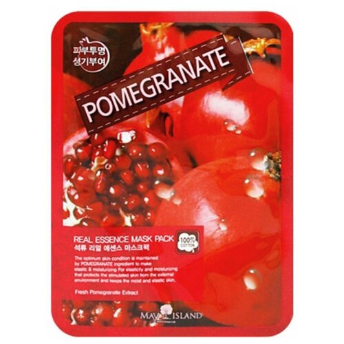 Тканевая маска с экстрактом граната May Island Real Essence Pomegranate Mask Pack (10 шт.)