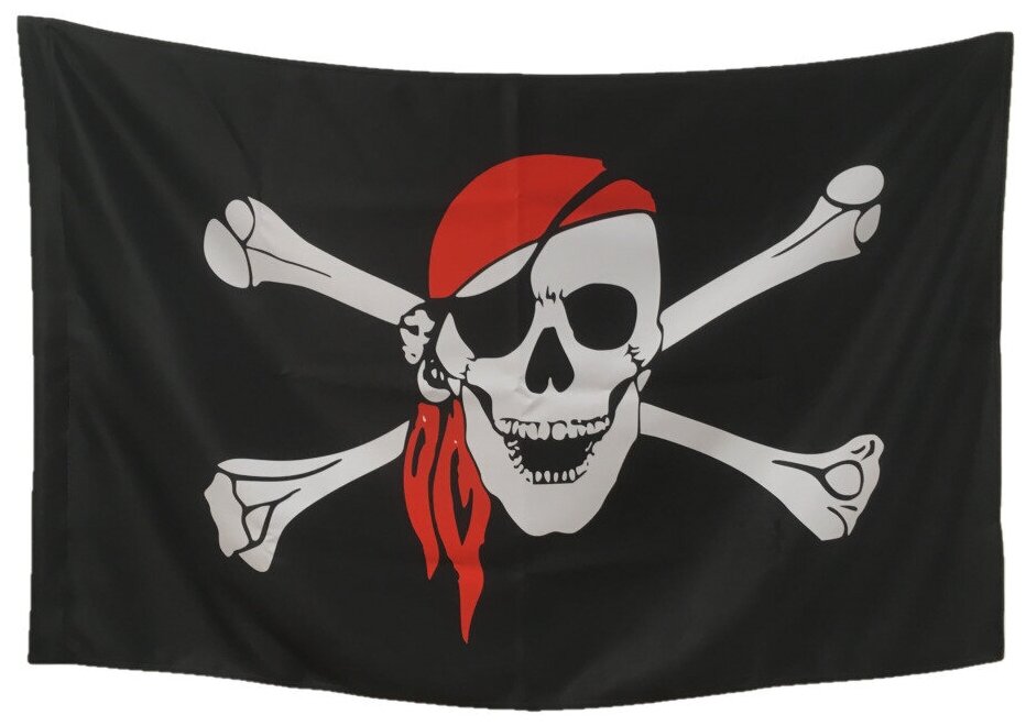 Пиратский флаг Весёлый Роджер 90х135 см