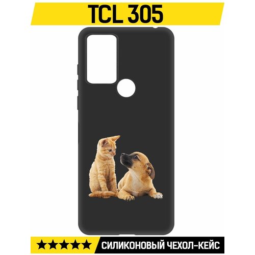 Чехол-накладка Krutoff Soft Case Лучшие друзья для TCL 305 черный чехол накладка krutoff soft case лучшие друзья для xiaomi 12t черный