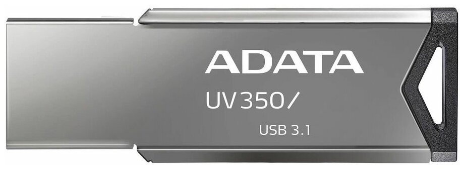 Флешка USB A-Data UV350 64ГБ, USB3.0, серебристый [auv350-64g-rbk]