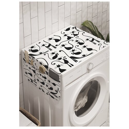 фото Органайзер для хранения "кошки повсюду" на стиральную машину, 45x120 см ambesonne