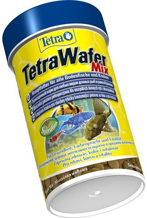 Корм сухой Tetra WaferMix для травоядных/хищных/донных рыб с добавлением креветок, 250мл - фото №2