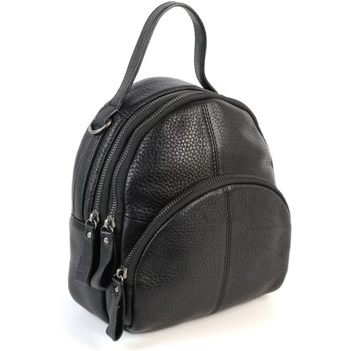 Маленький женский кожаный рюкзак с съемными лямками 9029 Блек (129133)