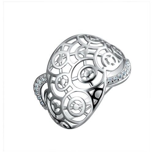 фото Эстет кольцо с 14 фианитами из серебра н11к152820, размер 16