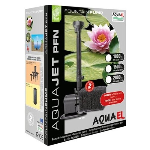 Насос фонтанный AQUAEL AQUA JET PFN 1500 с губкой (1500 л/ч, 22 Вт, h = 1.6 м)