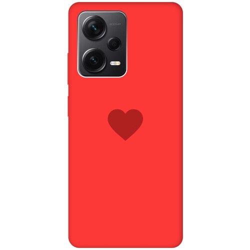 Силиконовый чехол на Xiaomi Redmi Note 12 Pro, Note 12 Pro+, Note 12 Explorer Edition Silky Touch Premium с принтом Heart красный матовый soft touch силиконовый чехол на xiaomi redmi note 12 сяоми редми ноут 12 с 3d принтом cut it w черный