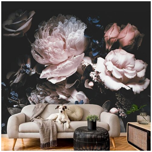 Фотообои флизелиновые с виниловым покрытием VEROL Цветы 300х270 см моющиеся обои на стену декор для дома 4799₽