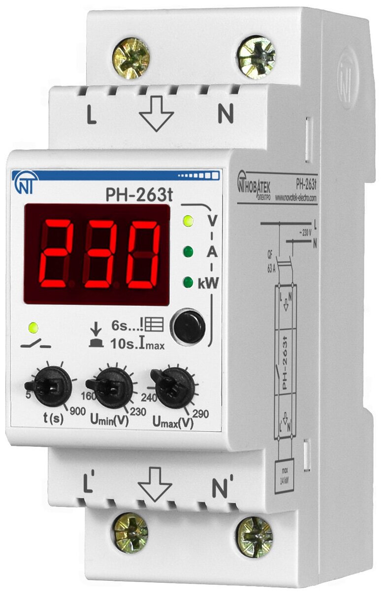 Реле напряжения Новатек-Электро РН-263Т 3425600263т
