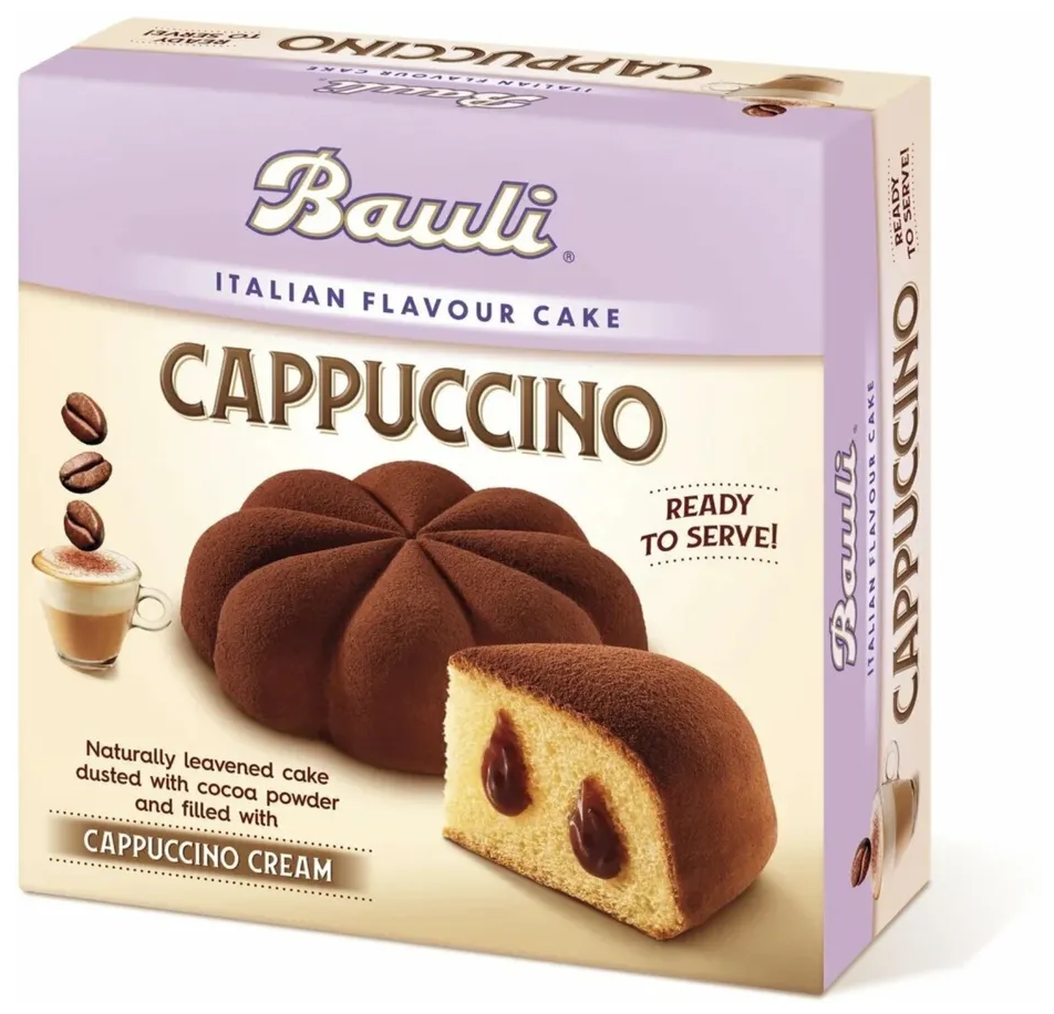 Кекс (кулич) Bauli Cappuccino с кремовой начинкой 400г, Италия