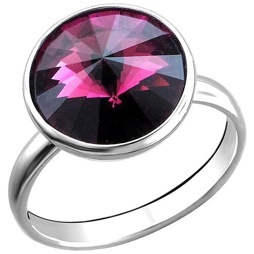 фото Эстет кольцо с 1 кристаллом swarovski из серебра р3к25012607, размер 17.5