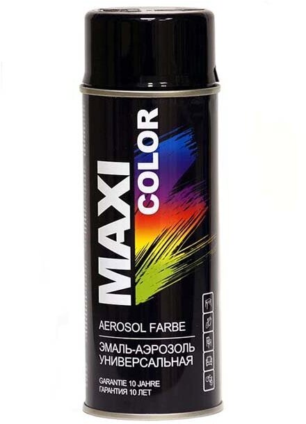 Эмаль MAXI COLOR универсальная, RAL 9005, глянцевая, 400 мл, 1 шт. - фотография № 3