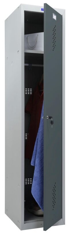 Шкаф для одежды металлический Cobalt Locker 11-40(базовый модуль)R7043/7038 - фотография № 5