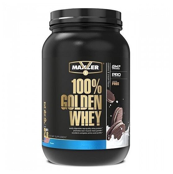Протеин Maxler 100% Golden Whey (908 г) печенье и крем
