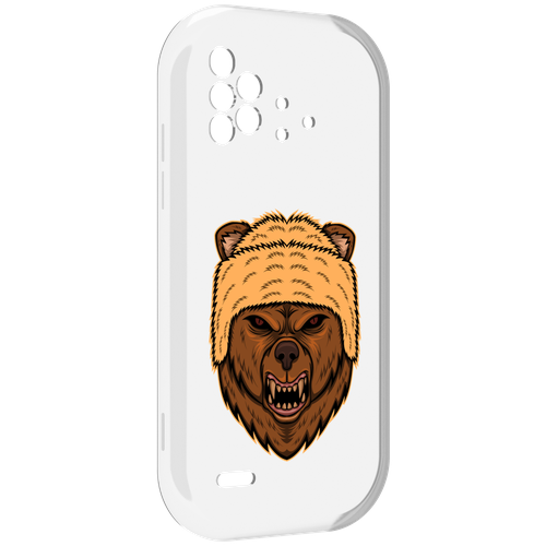 Чехол MyPads Медведь-в-шапке для UMIDIGI Bison X10 / X10 Pro задняя-панель-накладка-бампер чехол mypads голова медведь для umidigi bison x10 x10 pro задняя панель накладка бампер