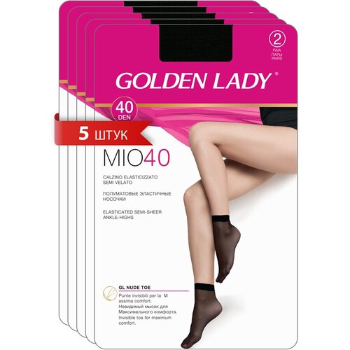 Носки Golden Lady, 40 den, 10 пар, размер 0 (one size) , черный