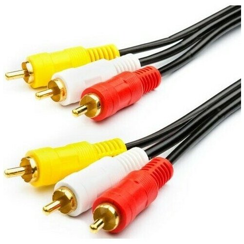 Кабель 3xRCA (M) - 3xRCA (M), 3м, ATCOM (AT0712) кабель 3xrca m 3xrca m smartbuy ka 233 125 3 0м