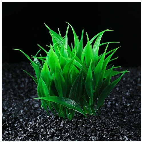 Растение искусственное аквариумное кустовое, 10 см, зеленый искусственное растение декоративный лук ø8 см полиэстер зеленый