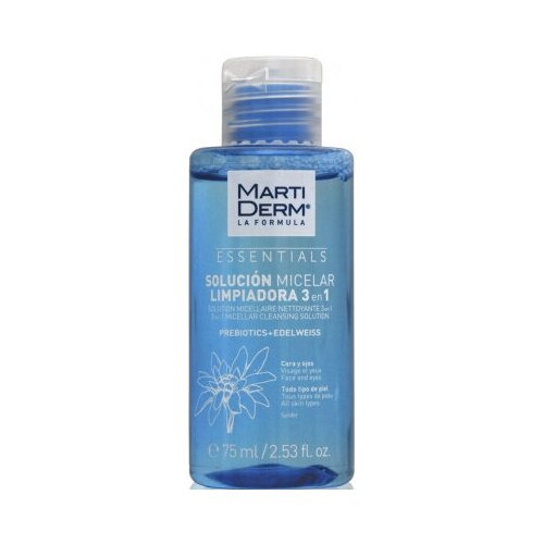 MartiDerm Essentials Micellar Solution 3 in 1 Мицеллярная вода 3 в 1 с эдельвейсом, 150 мл.