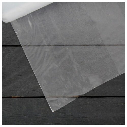 Плёнка полиэтиленовая, толщина 120 мкм, 3 × 100 м, рукав (1,5 м × 2), прозрачная, 1 сорт, Эконом 50 %