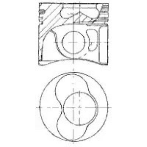 NURAL 87-114907-46 поршень dm.79.50x1.75x2.0x3.0 +0.50 [для 3-4 цил. a = 45.550, d = 68.550]