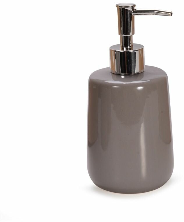 Дозатор для жидкого мыла Серый глянец керамика