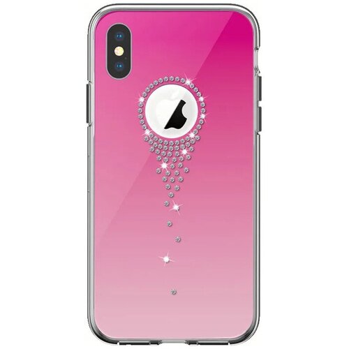 Чехол Devia для iPhone Xs, iPhone X Angel tears Series Crystal Case, розовый чехол накладка для apple iphone x apple iphone xs devia polka crystal series фиолетовый пластик